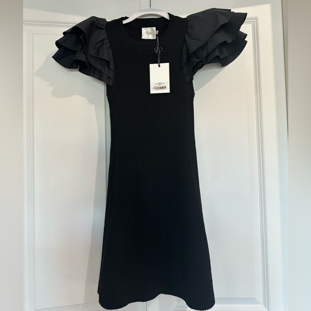 Aje. Questa Puff Mini Dress black (size small) NWT - Picture 8 of 8